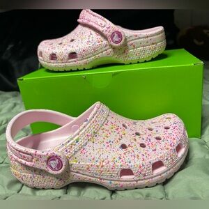 CROCS Kids Classic Clog Paint Splatter Pink